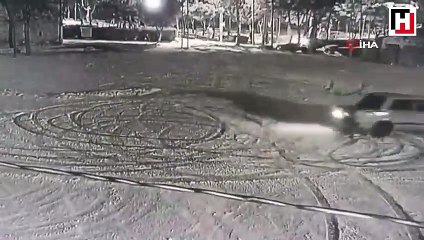 Karda drifte 15 bin TL ceza! Polise yakalandılar