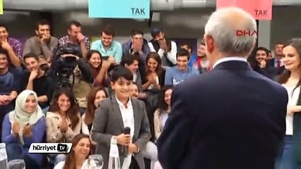 9 yaşındaki Yamaç, Kılıçdaroğlu'nu terletti