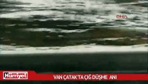 Van Çatak'ta çığ düşme  anı