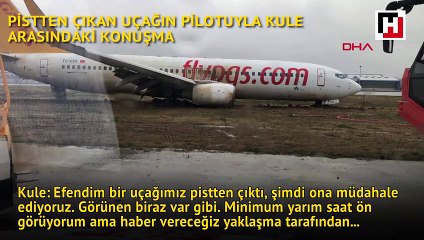 Pistten çıkan uçağın pilotuyla kule arasındaki diyalog