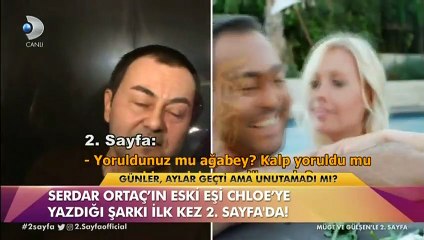 Serdar Ortaç, eski eşi için şarkılar yazdığını söyledi