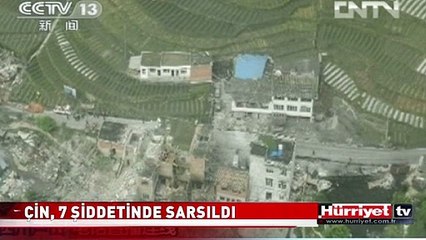 ÇİN'DE 7 BÜYÜKLÜĞÜNDE DEPREM