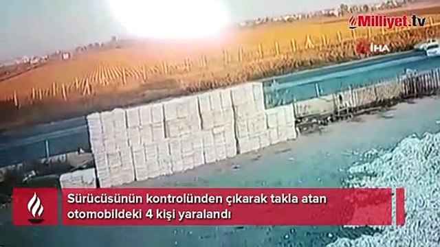 Şanlıurfa’da kaza anı kamerada: 4 yaralı