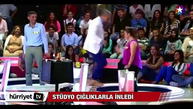 Yarışmacının çığlıkları stüdyoyu inletti