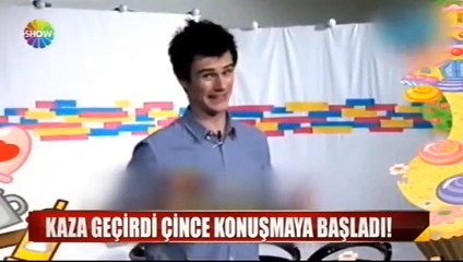 Kaza geçirdi Çince konuşmaya başladı