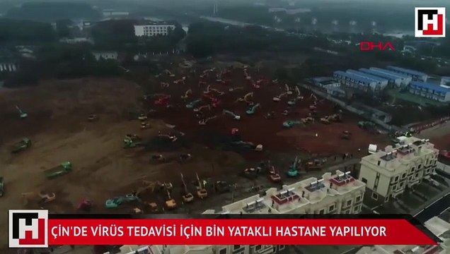 Çin'de virüs tedavisi için bin yataklı hastane yapılıyor