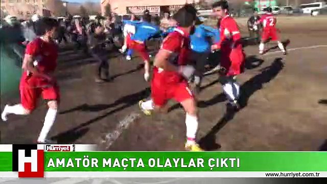 CİZRE'DE AMATÖR MAÇTA OLAYLAR ÇIKTI