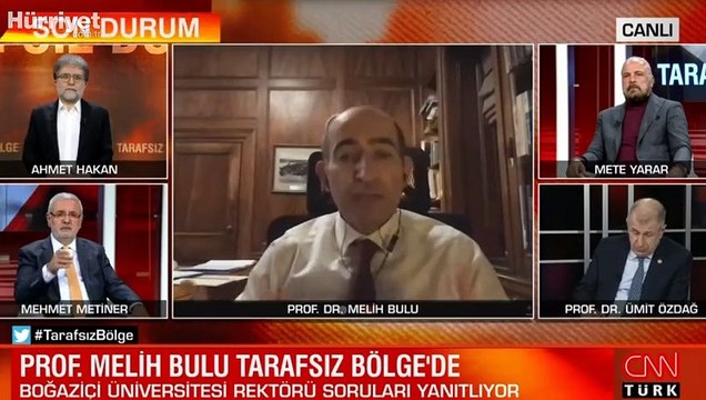 Boğaziçi Üniversitesi Rektörü Prof. Dr. Melih Bulu, Tarafsız Bölge programına katıldı