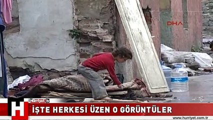 İSTANBUL'DA YÜREK BURKAN GÖRÜNTÜLER