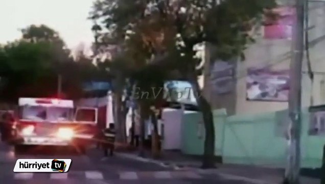 Meksika'daki çocuk hastanesinin patlama anı kameralarda