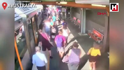 Görevliler raylara düşen çocuğu son anda kurtardı