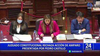 Pedro Castillo: Juzgado declara incompetencia en amparo y eleva expediente a Sala Constitucional