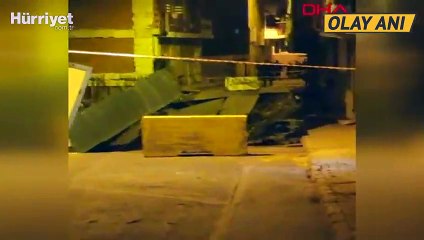 Esenler'de yolda çökme meydana geldi