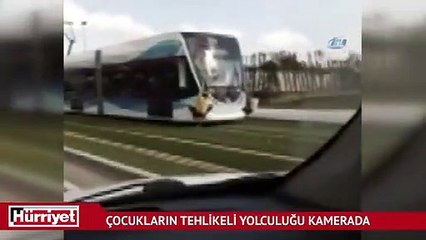 Çocukların tehlikeli yolculuğu kamerada