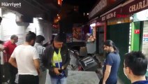 Ortaköy'de kumpircilerin olduğu sokakta çökme