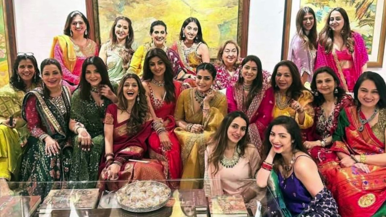 Sonam nurses son Vayu while getting her Karwa Chauth makeup done