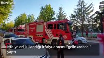 İtfaiye eri kullandığı itfaiye aracını 