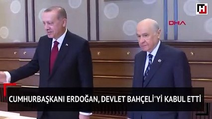 Cumhurbaşkanı Erdoğan, Devlet Bahçeli'yi kabul etti
