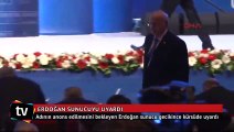 Cumhurbaşkanı Erdoğan kendisini ayakta bekleten sunucuyu uyardı