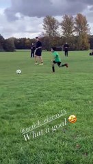 مالك محمد الننى يحرز هدفا مارادونيا فى مباراة للأشبال