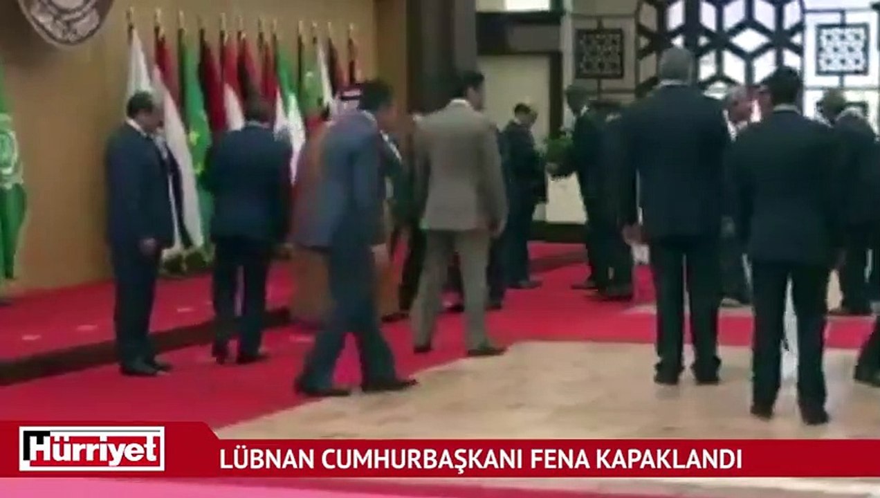 Lübnan Cumhurbaşkanı fena kapaklandı