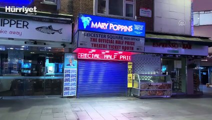 Corona virüs nedeniyle İngiltere'de caddeler boş kaldı