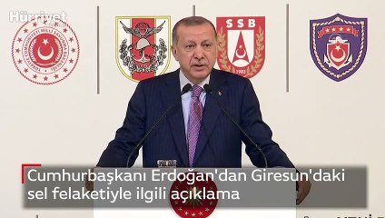 Son dakika haberi... Cumhurbaşkanı Erdoğan'dan Giresun'daki sel felaketiyle ilgili açıklama