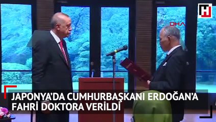 Cumhurbaşkanı Erdoğan'a Japonya'da fahri doktora