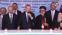  Cumhurbaşkanı Erdoğan, Mor Efrem Süryani Kadim Kilisesi'nin temel atma törenine katıldı 