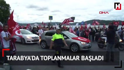 Vatandaşlar Tarabya’da toplanmaya başladı