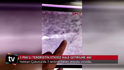 3 PKK'lı teröristin etkisiz hale getirilme anı