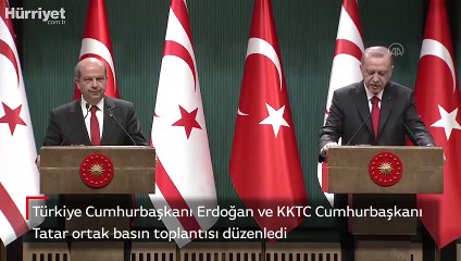 Cumhurbaşkanı Erdoğan ve Ersin Tatar'dan önemli açıklamalar