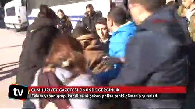 Cumhuriyet Gazetesi önünde gerginlik