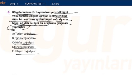 Coğrafya - Konu Testi Soru: 8