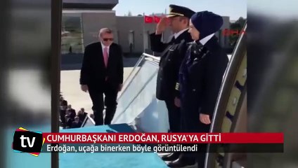Cumhurbaşkanı Erdoğan, Rusya'ya gitti