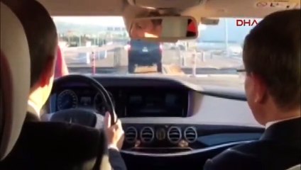 Cumhurbaşkanı makam aracını kullandı