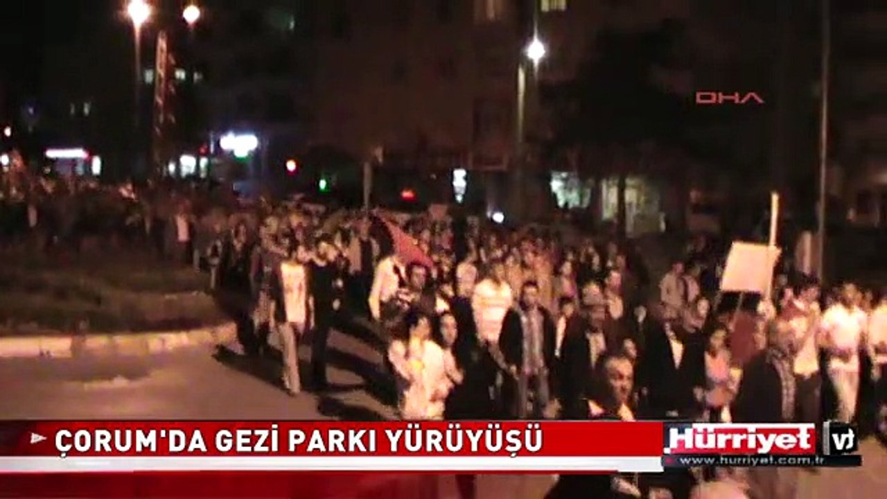 ÇORUM'DA TAKSİM GEZİ PARKI YÜRÜYÜŞÜ