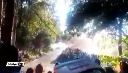 İspanya'nın Coruna kentindeki ralli yarışında feci kaza