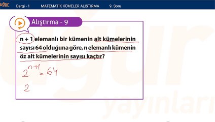 Matematik-Kümeler ve Alıştırmalar Soru:9