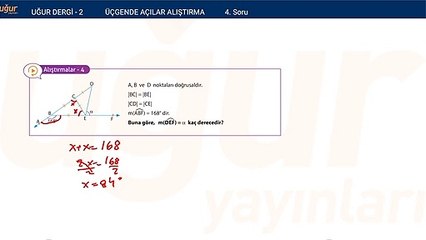 Geometri - Üçgende Açılar Alıştırma Soru : 4