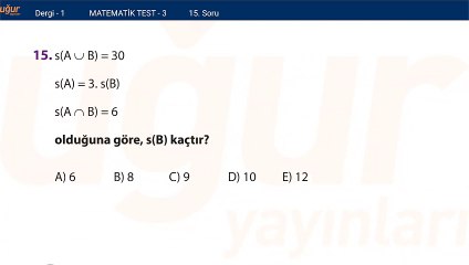 Matematik-Test Soru:15