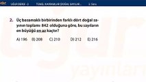 Temel kavramlar - Doğal sayılar - Tam sayılar alıştırma Test : 2 Soru: 2