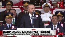 Cumhurbaşkanı Erdoğan'dan Kara Harp Okulu'nda konuştu