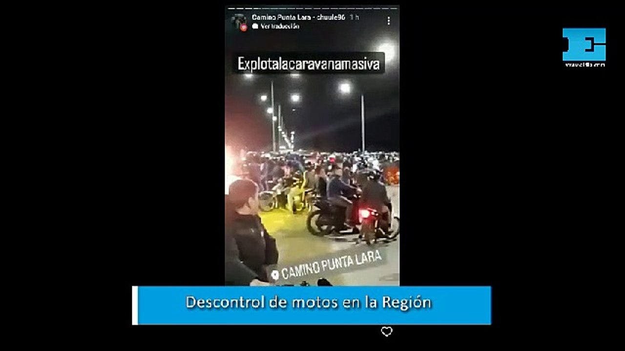 Descontrol con las motos en la Región