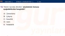 Türkçe - Deyimler ve Atasözleri Test 2 Soru : 12