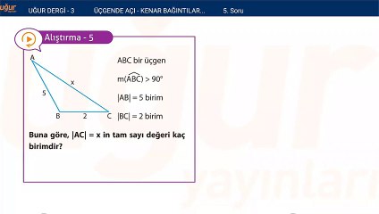 Geometri - Kenar Bağlantıları - Alıştırmalar : 5