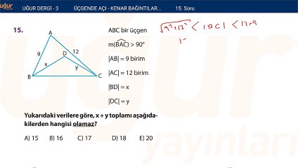 Geometri - Kenar Bağlantıları - Test Soru : 15