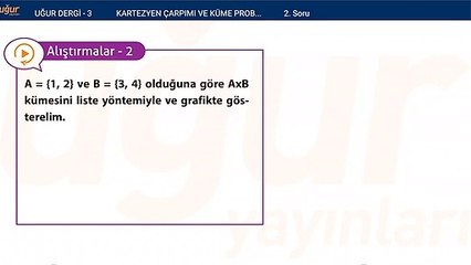 Matematik - Kartezyen çarpımı ve Küme Problemleri Alıştırmalar : 2