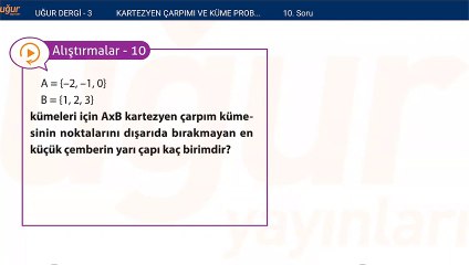 BaşlıksızMatematik - Kartezyen çarpımı ve Küme Problemleri Alıştırmalar : 10