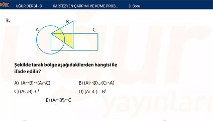 Matematik - Kartezyen çarpımı ve Küme Problemleri - Test soru : 3